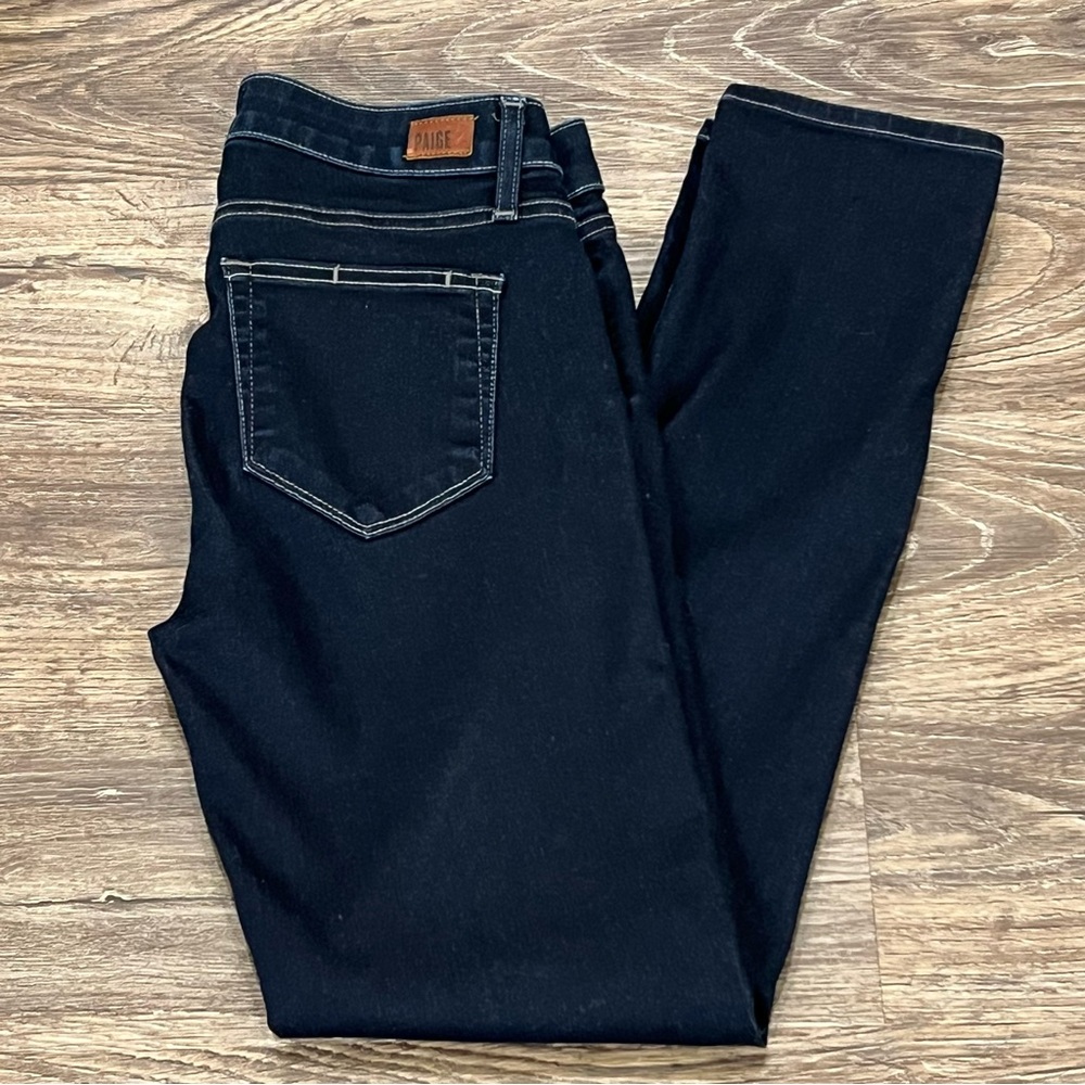 PAIGE Dark Wash Skyline Ankle Peg Jeans 28